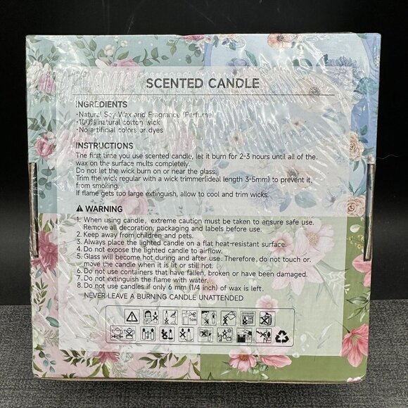 Scented Soy Candles Gift Set Aromatherapy Lavender Lemon Bergamot Jasmine Rose - Picture 5 of 7